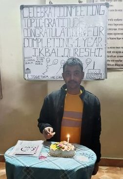 Celebration of Iqbal.Q 1 year clean in the patrh of Recovery…