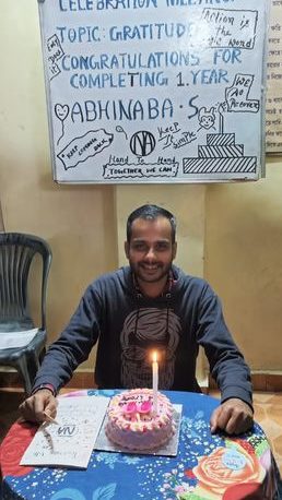 Congratulations Abhinaba.S for completing 1 year clean and serene…